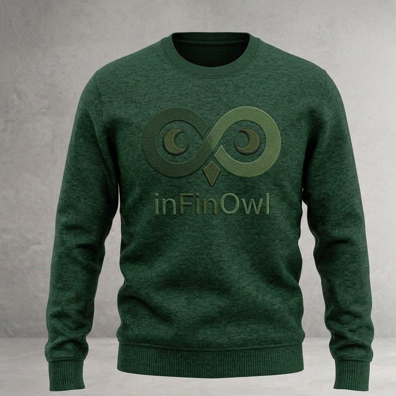 Tonal Emblem Tech-Knit Crewneck — Forest Green
